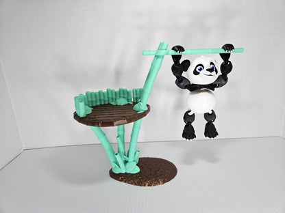 Panda - Hanging with Bambu Tree House